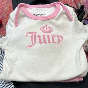 6-9m baby girl juicy couture onesie shirts